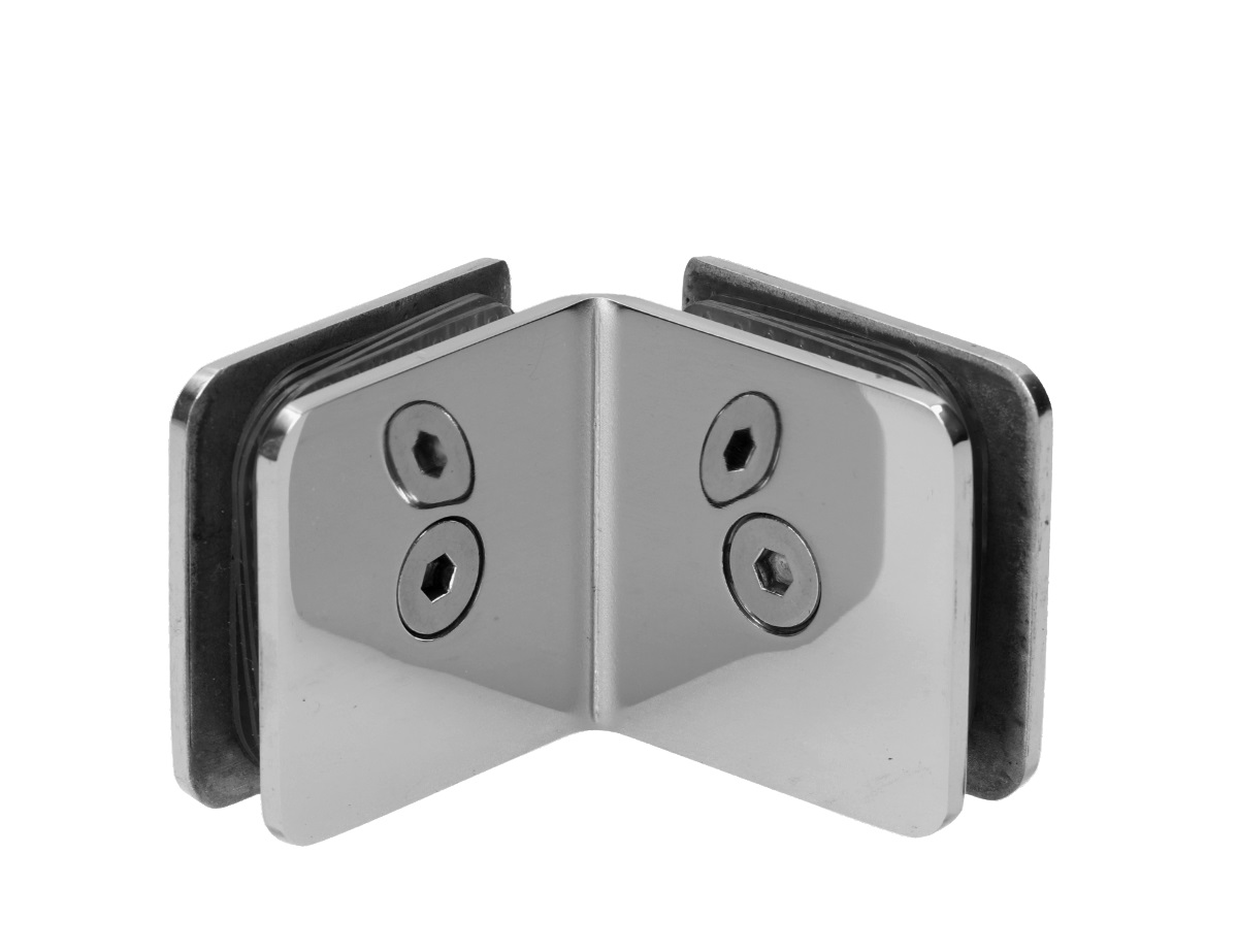 Svorka skla mezi skla 90°, sklo 8 - 10 mm, AISI 304