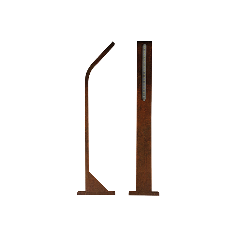 Venkovní LED osvětlení STIK S DOWN barva CORTEN, H-404mm