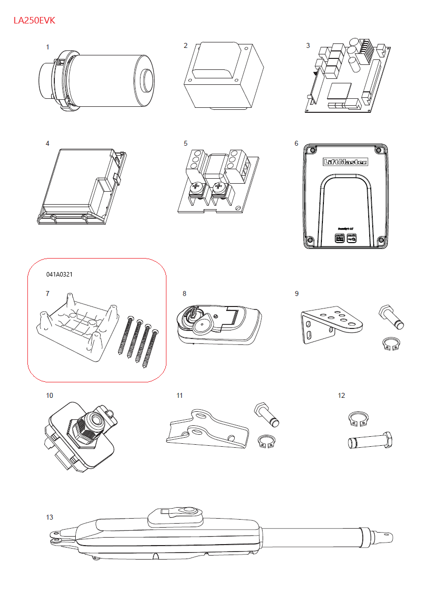 041A0321 držák transformátoru se šrouby