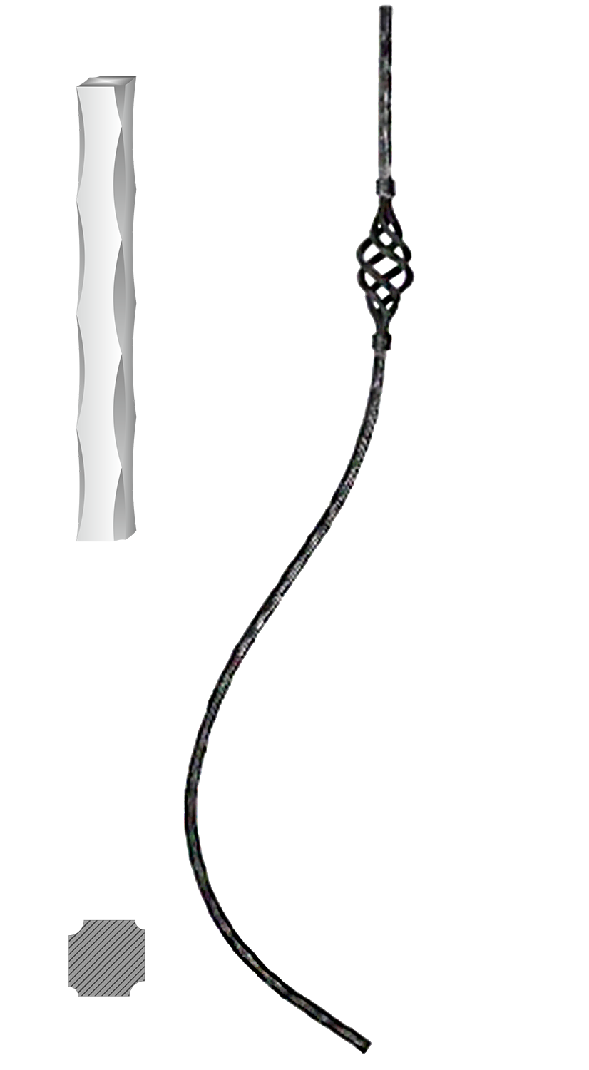 Tyč 12 x 12 mm, 1000 x 160 mm