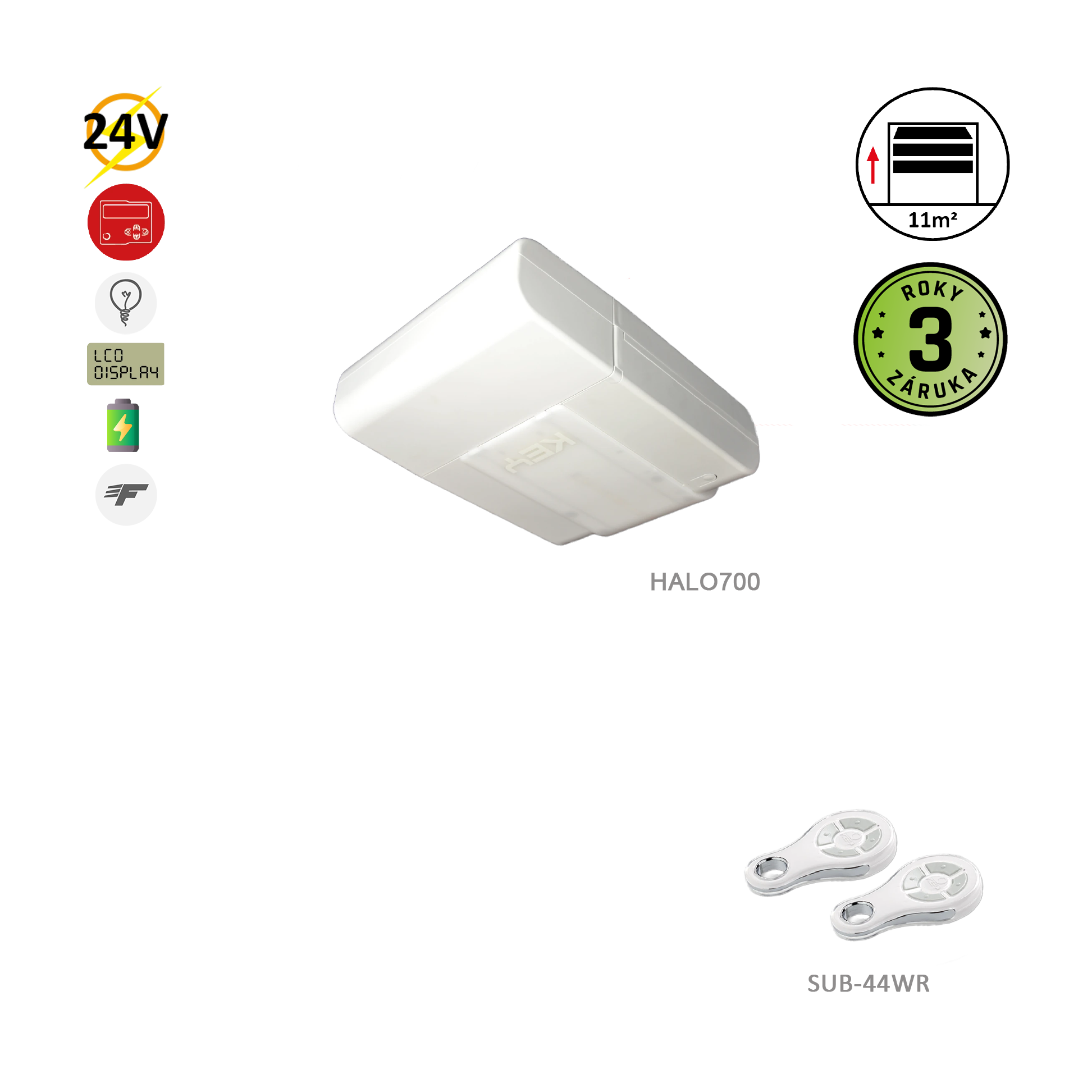 HALO 800N pohon pro sekční vrata do 11m²