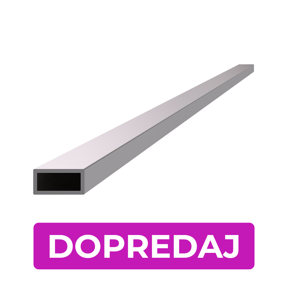 DOPRODEJ profil 20 x 10 x 1,5 x 1000 mm, broušená AISI 304