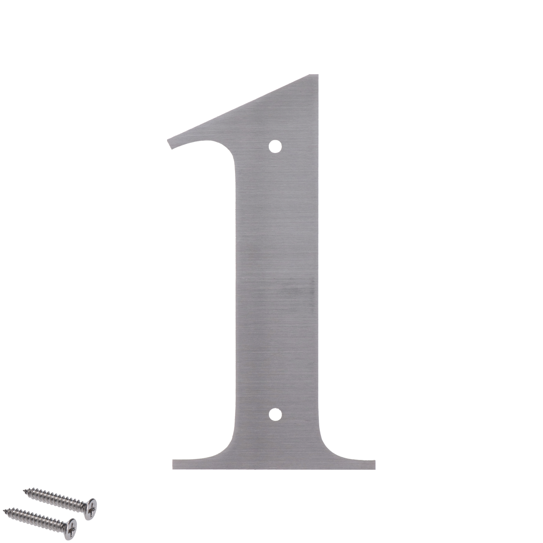 Číslo domovní 1, s otvory, broušená nerez AISI304