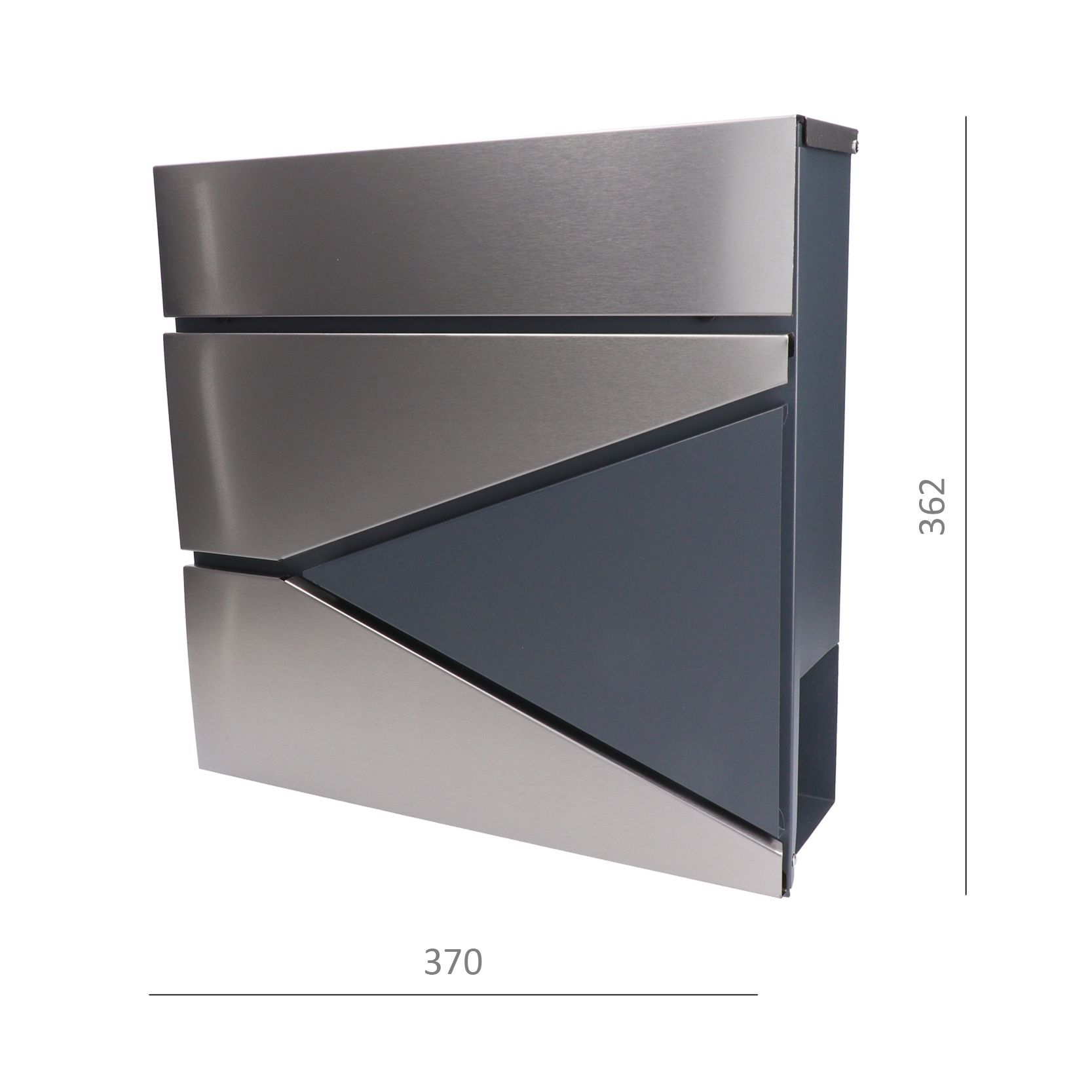 Poštovní schránka, A4, AISI410/pozink, RAL7016