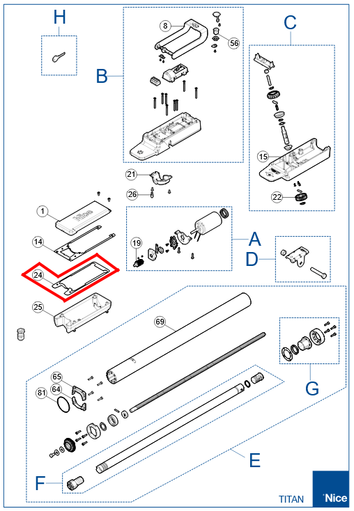 PD0946A0000 Tesnenie krytu motora TITAN TTN3724HS, TTN6024HS
