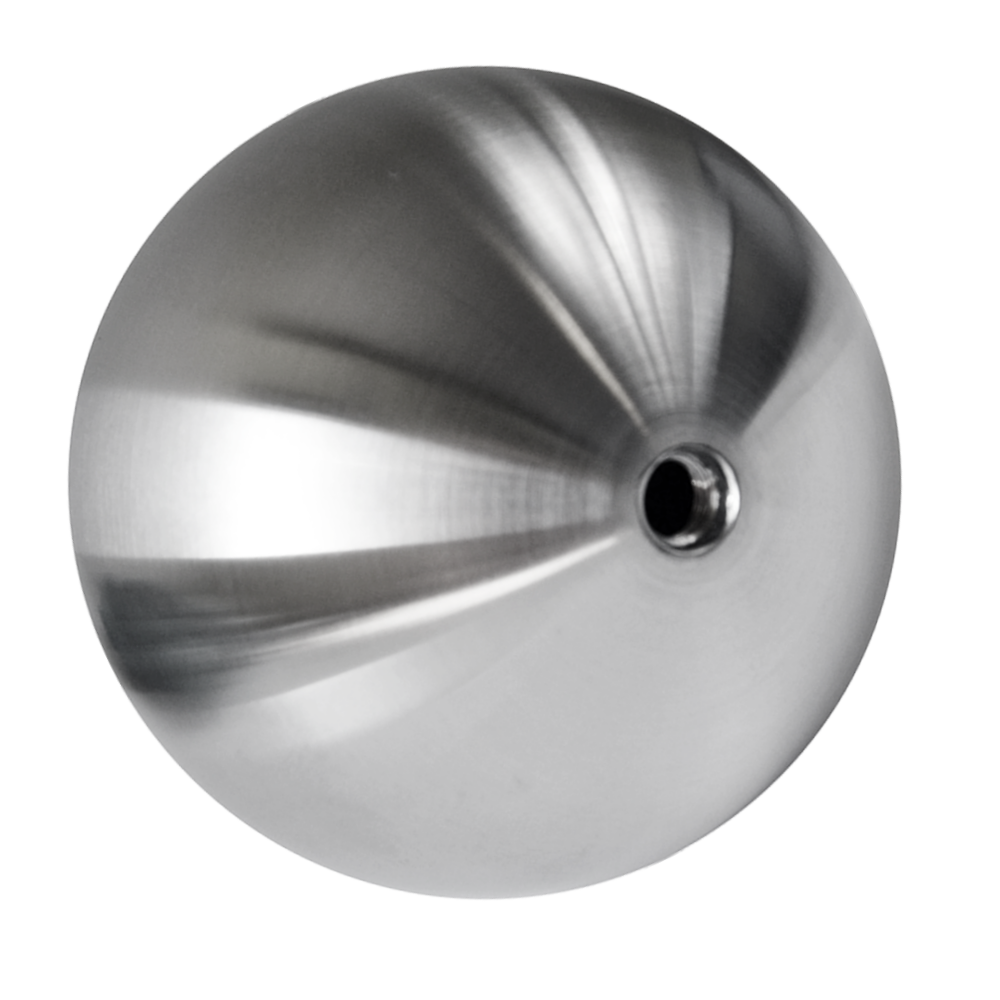 Koule dutá se závitem M8 / ø 80 mm, broušená nerez AISI 304