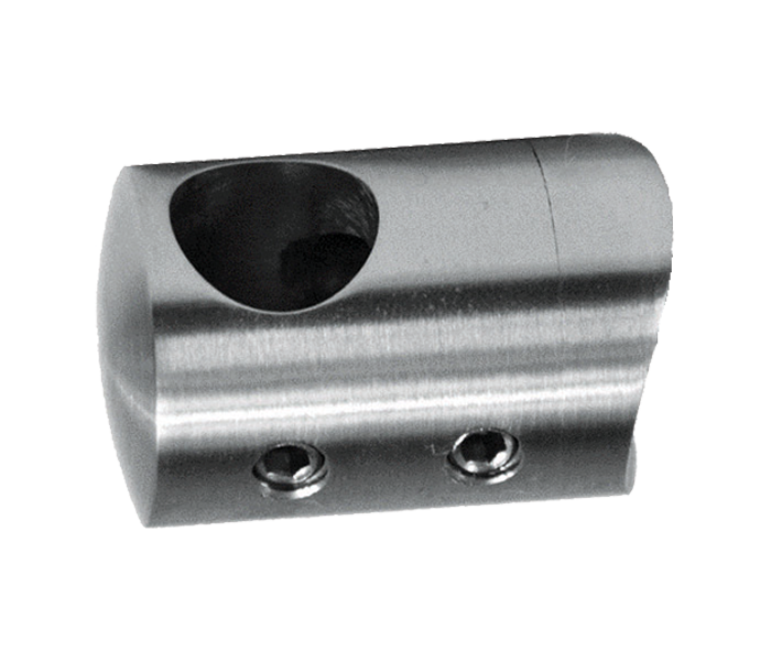 Držák tyče ø 12 mm na trubku ø 42,4 mm, broušená AISI 304