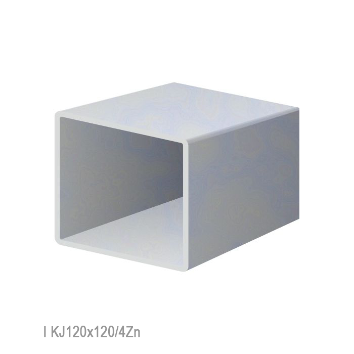Uzavřený profil 120 x 120 x 4 x 3000 mm, pozink, hladký
