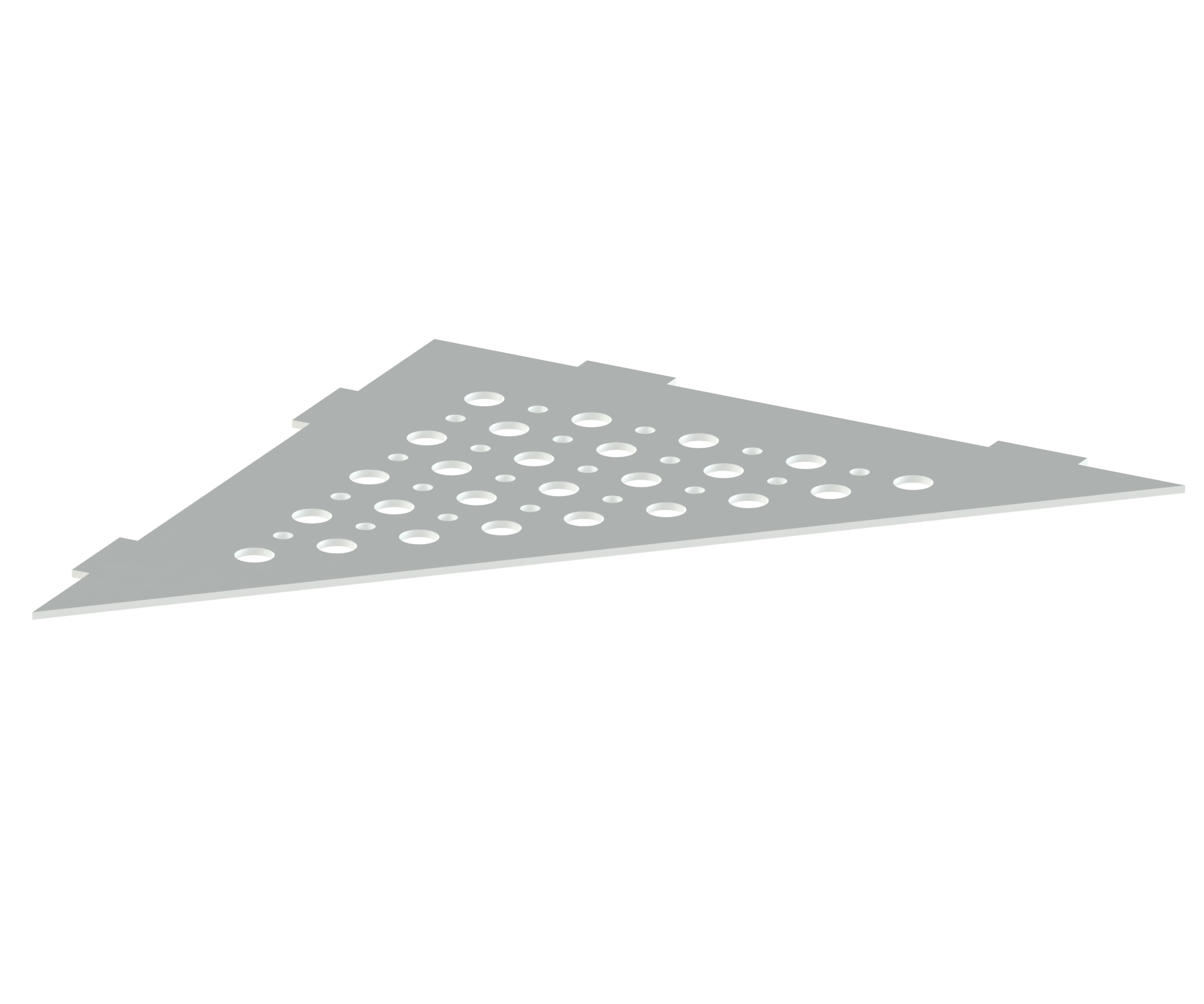 Rohová police do koupelny, broušená nerez AISI 304 / K320