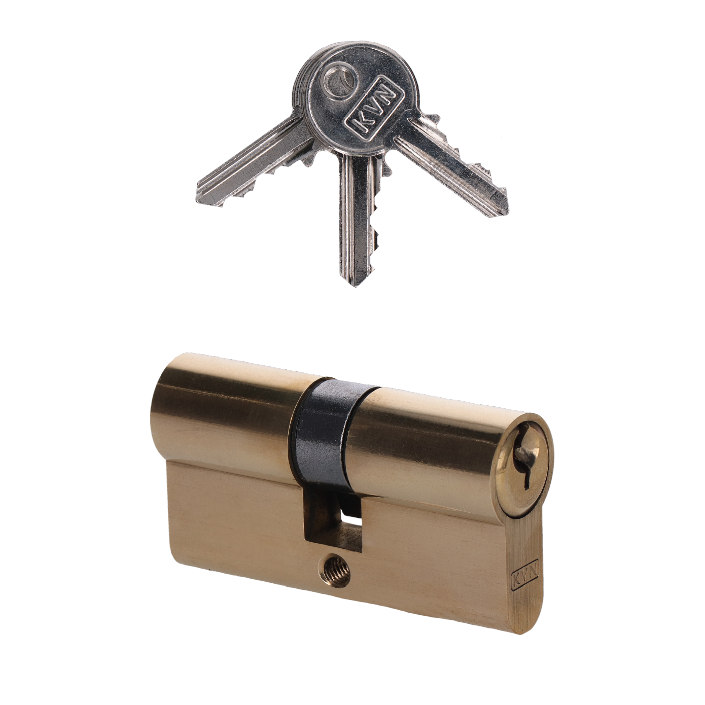 Cylindrická vložka EURO 30/30 mm, mosazná, 3 klíče, šroub M5x65 mm