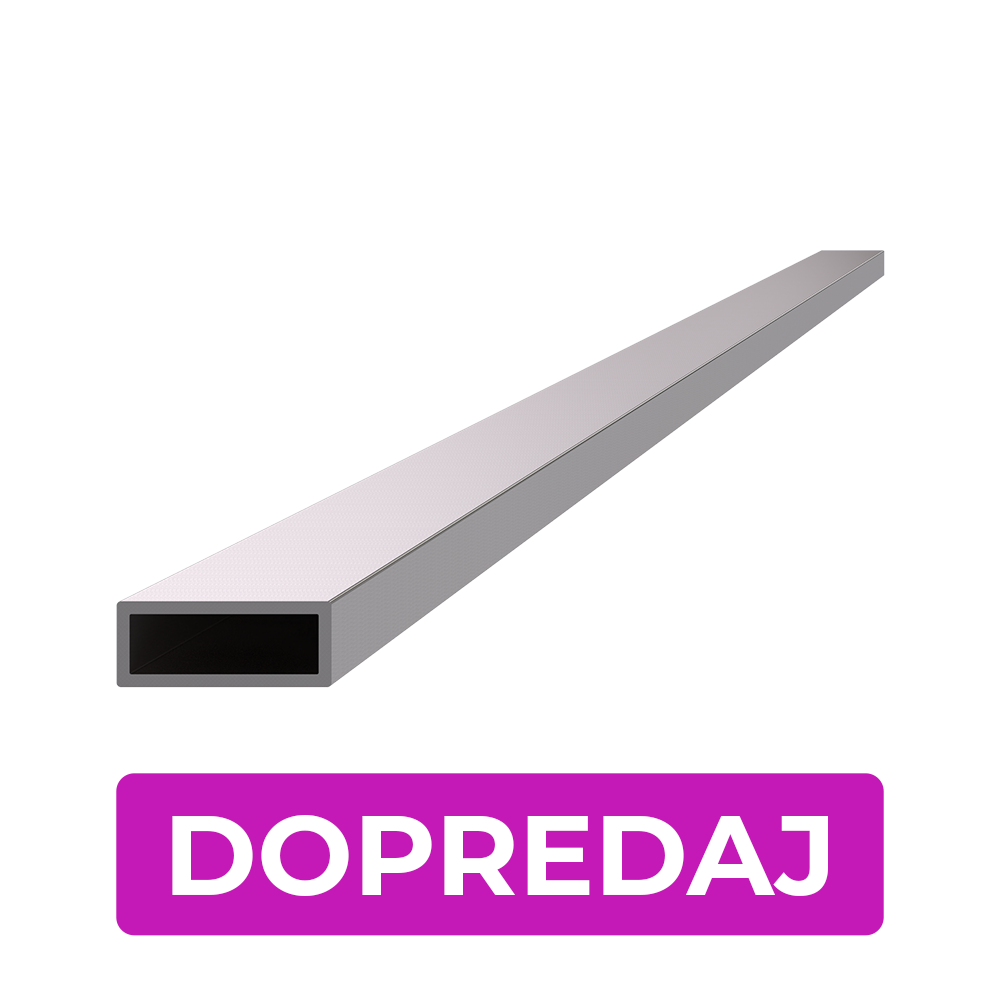 DOPRODEJ profil 25 x 10 x 1,5 x 2000 mm, broušená AISI 304