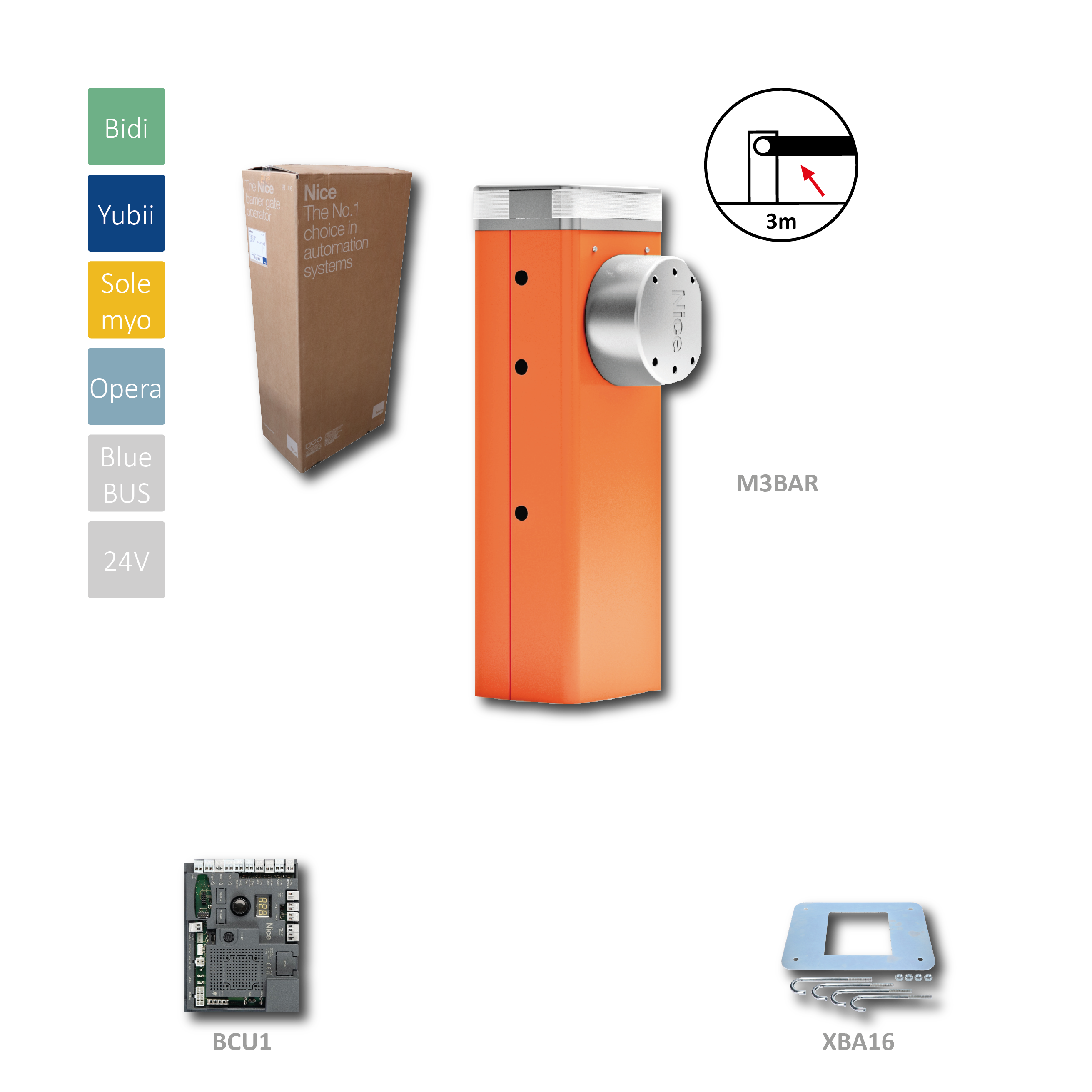 M3BAR automatická závora do 3m průjezdu