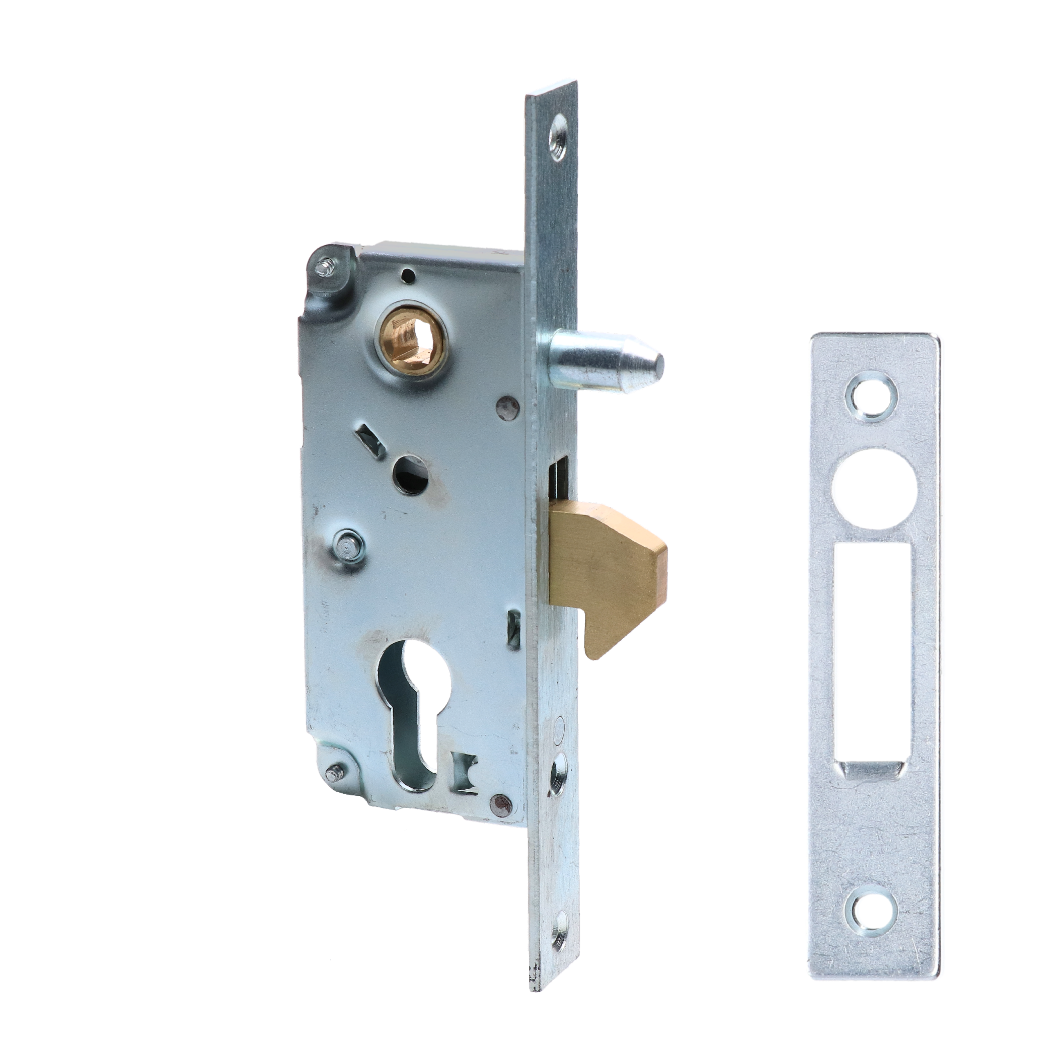 Hákový zámek na posuvnou bránu, hloubka 60 mm, rozteč 72 mm