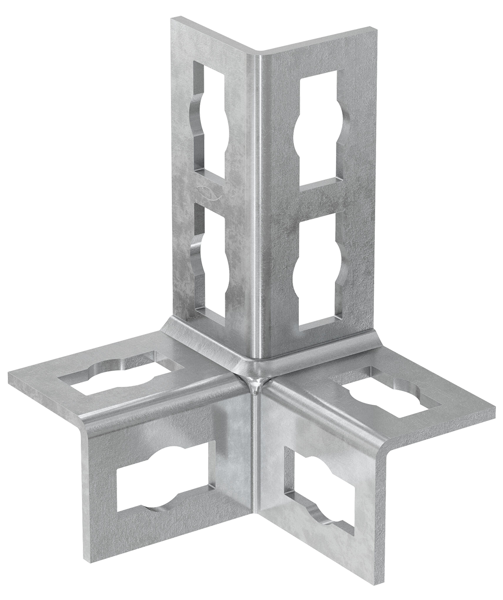 Montážny uholník 3D pre profil 41 x 21/41 x 41 mm