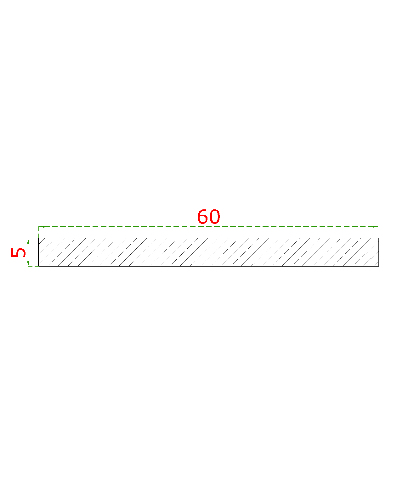 Tyč plochá 60 x 5 x 6000 mm, kartáčovaná nerez AISI 304