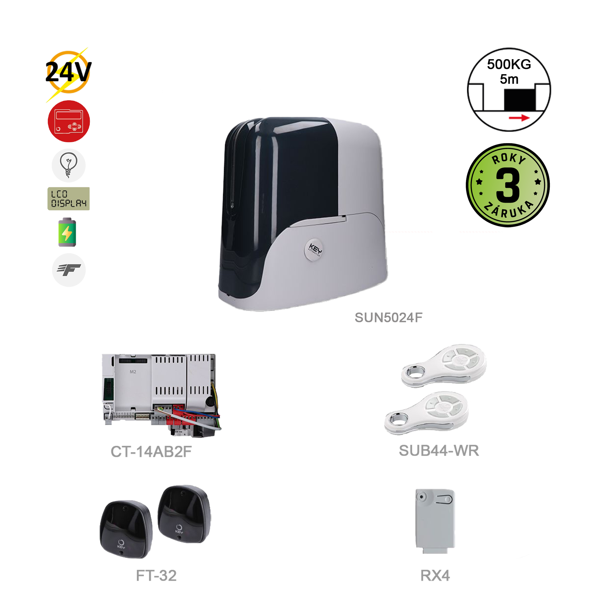 SUNKIT FASTLINE pro posuvnou bránu do 500kg