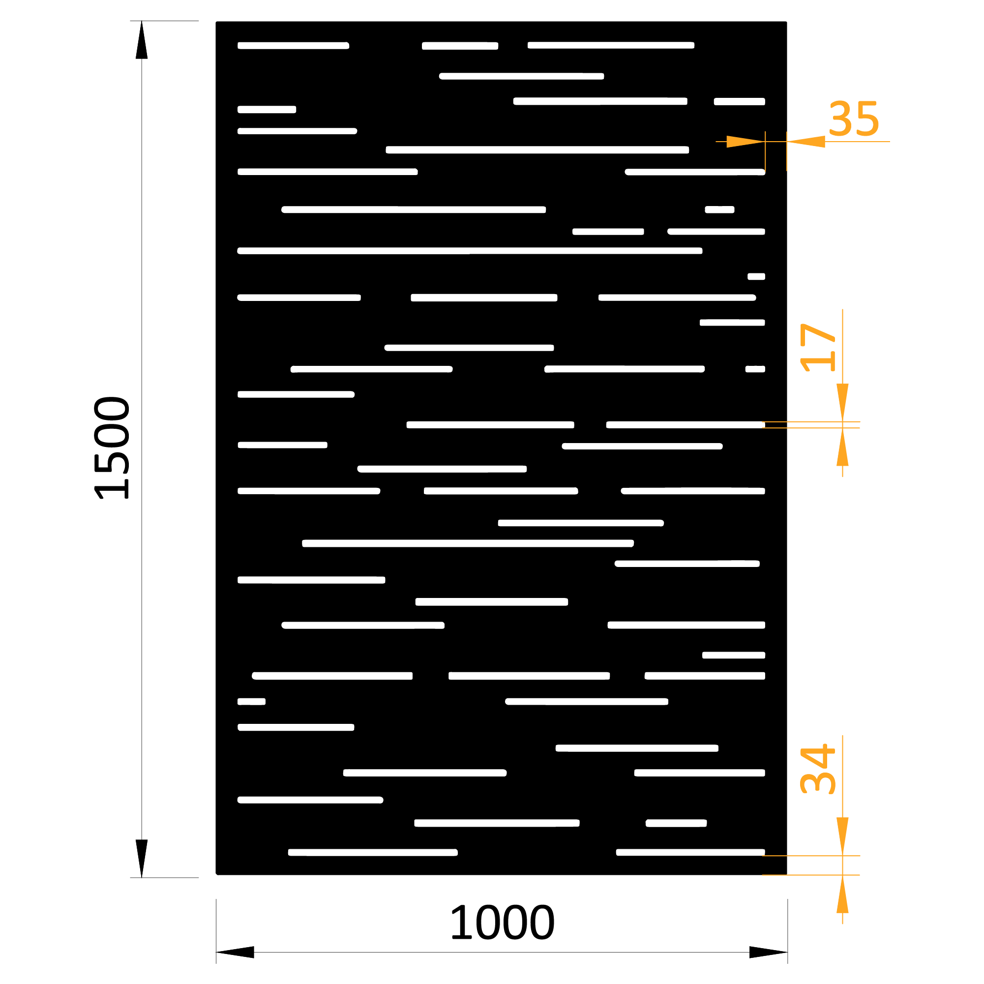 Plech, vzor 8311, 1000x1500x2,0mm, bez povrchové úpravy