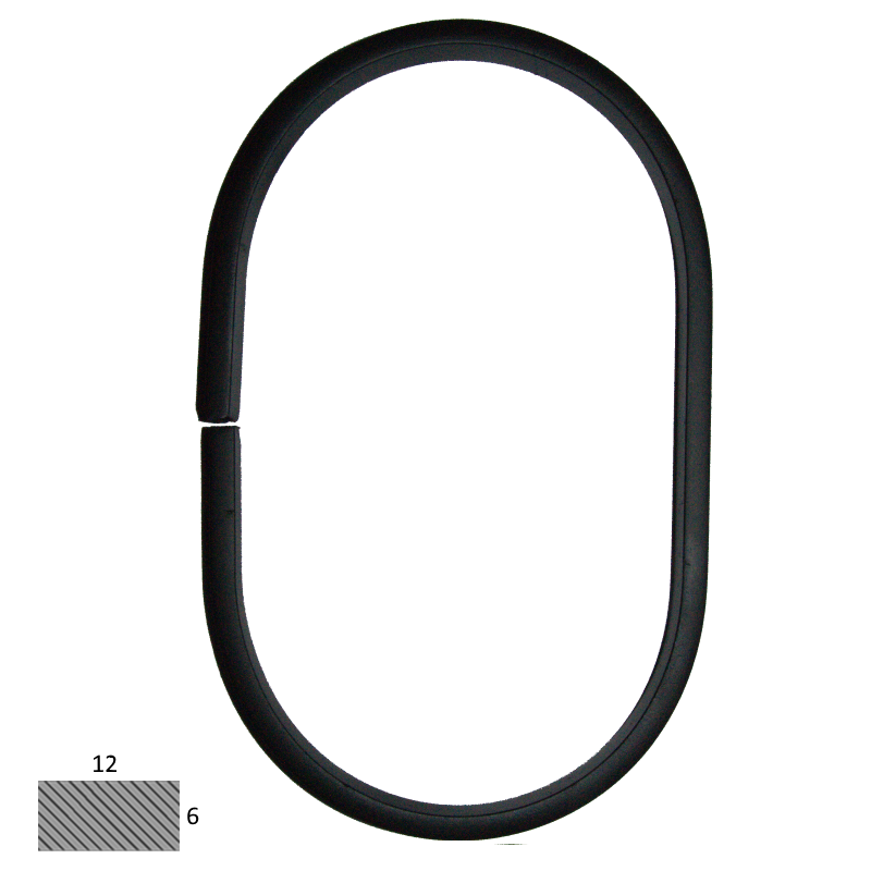 Ovál 12 x 6 mm, 120 x 200 mm