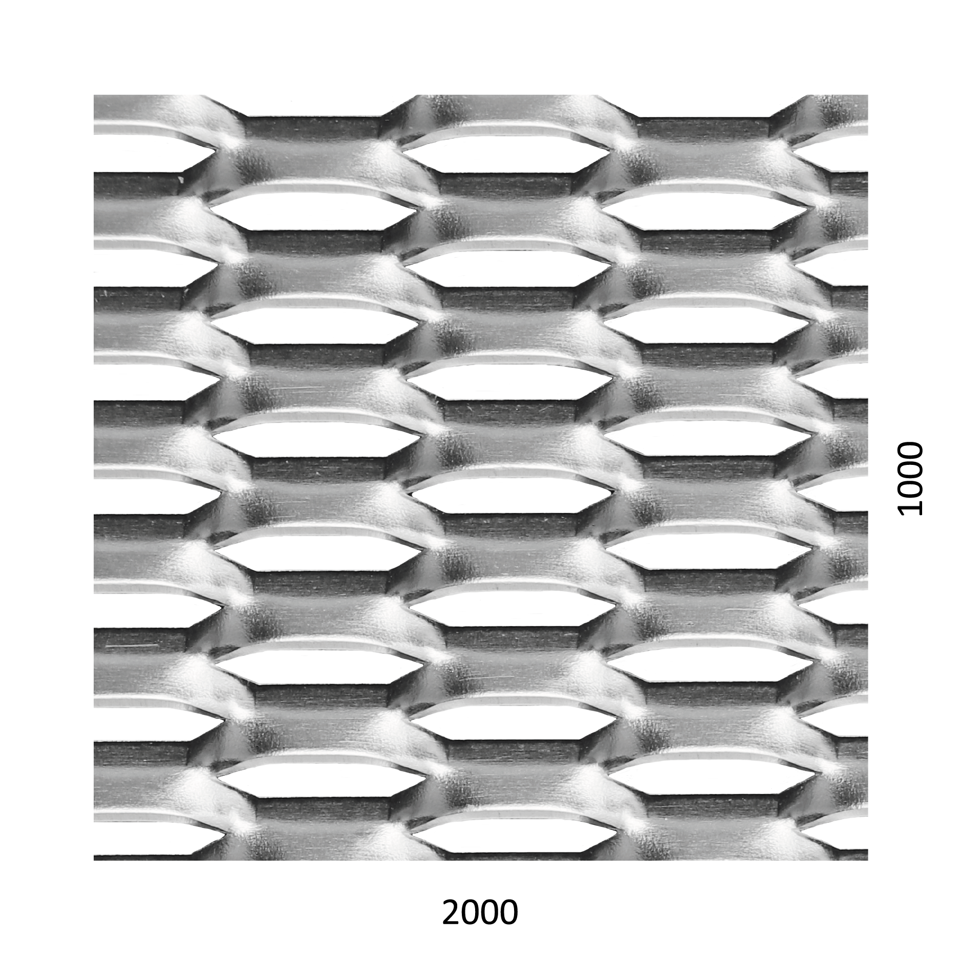 Tahokov Al, kosočtvercové oko, mostík: 5mm, 2000x1000x2mm