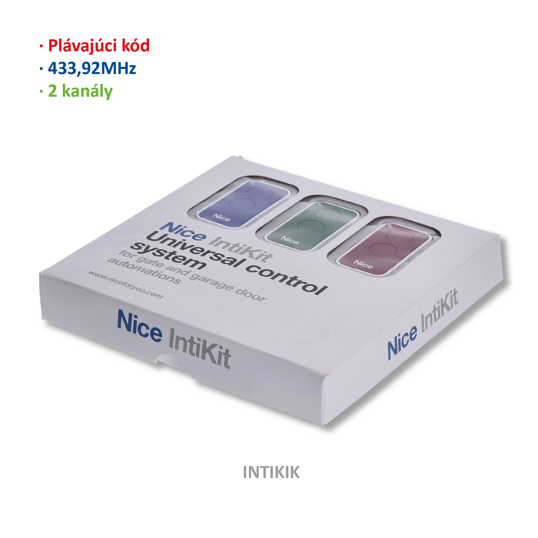 Sada  vysílačů INTI2B, INTI2R, INTI2G a přijímače OX2