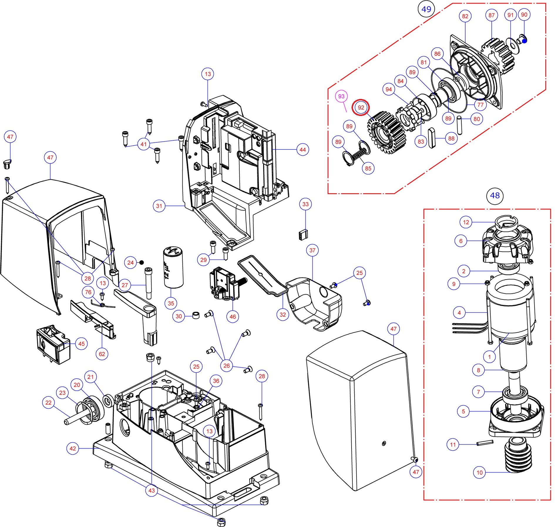 PD1094A0000 kolo převodovky pro ROX600/ 1000