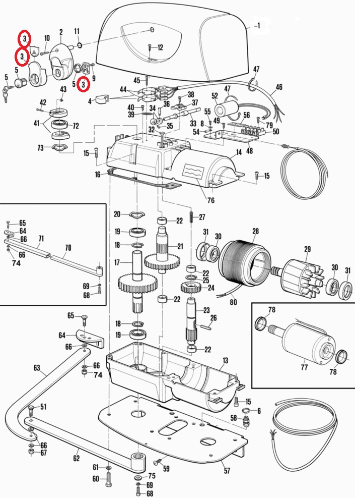 PPD1011A.45401 krytka zámku pro HYPPO/SIGNO, RAL7016 - jen v kitu PRHY01