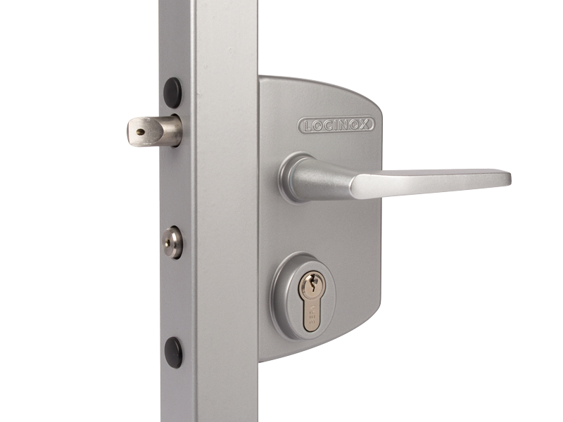 LOCINOX® Zámkový set LAKQ U2 pre profil Ø30 - Ø50 mm (kazeta, zámok, hliníkové kľučky, cylindrická vložka), voliteľná fa