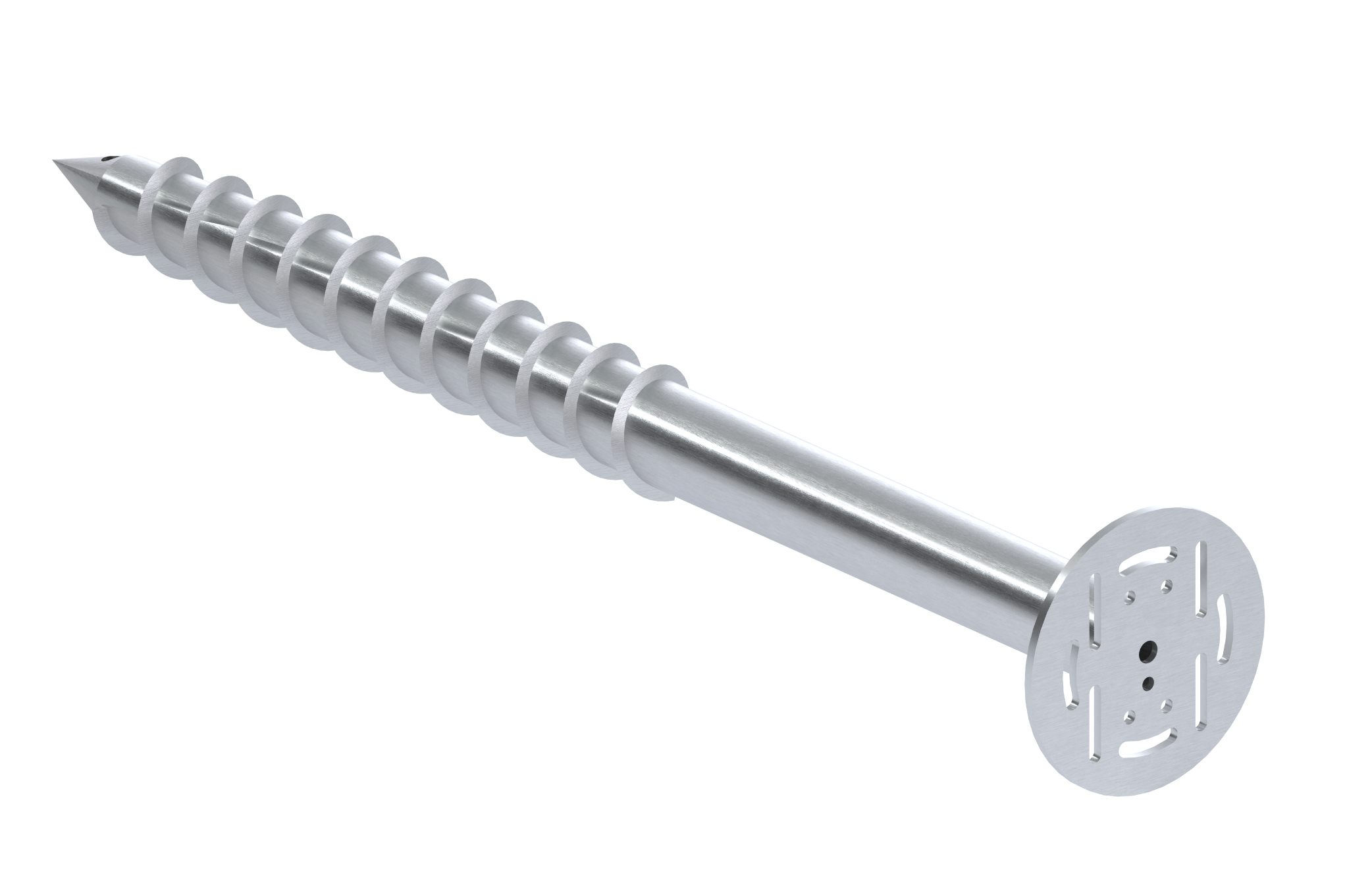 Zemní vrut, stavební patka, ø 220 mm, žárový pozink