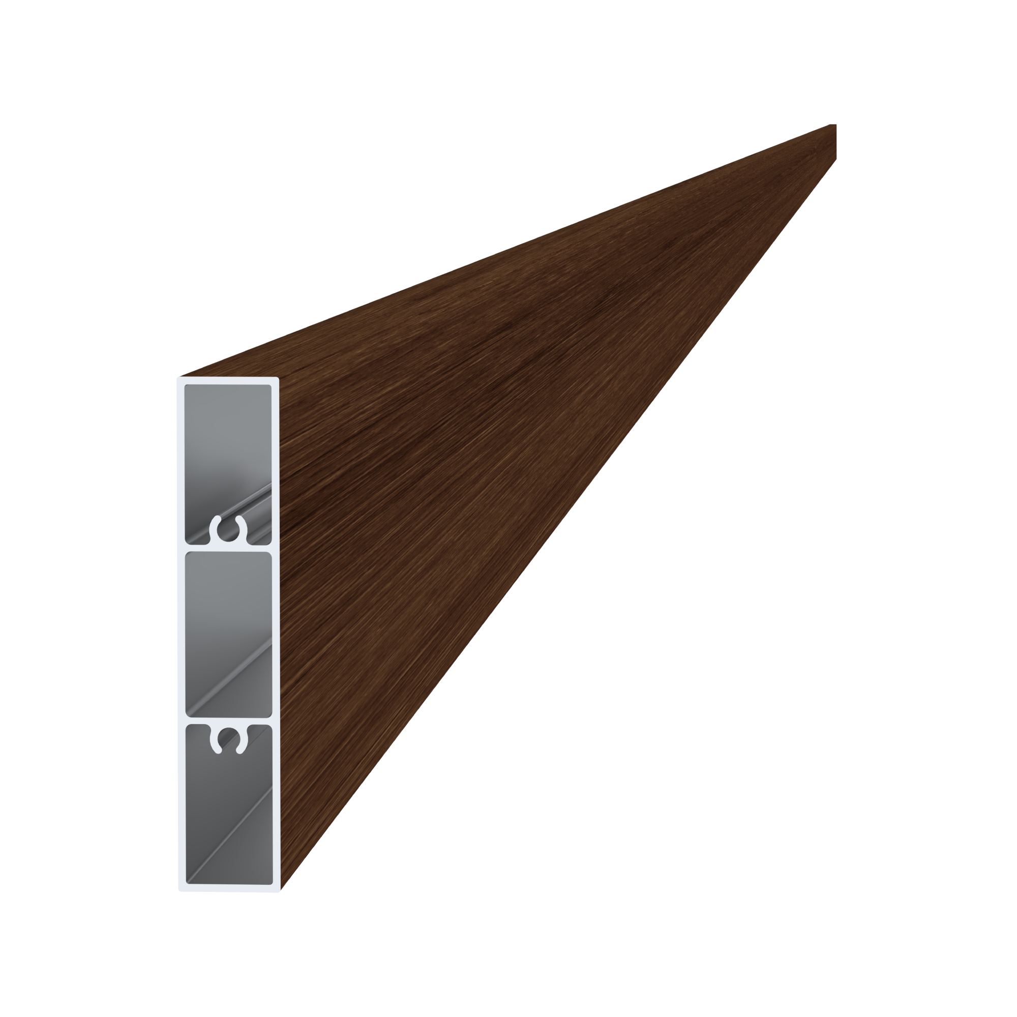 Al profil 80 x 16 x 6000 mm, lak se strukturou OŘECH