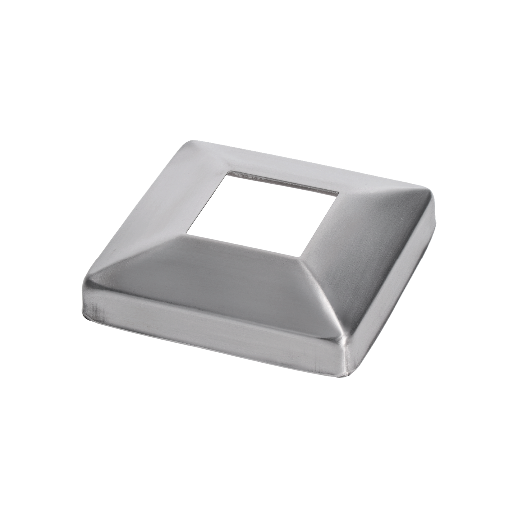 Kryt spodní příruby 99 x 99 mm, broušená nerez AISI 304