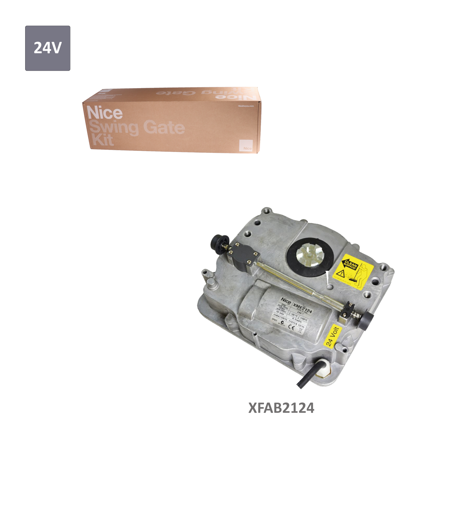 SFAB2124 samostatný podzemní motor bez boxu pro křídlovou bránu do 2,3m/křídlo