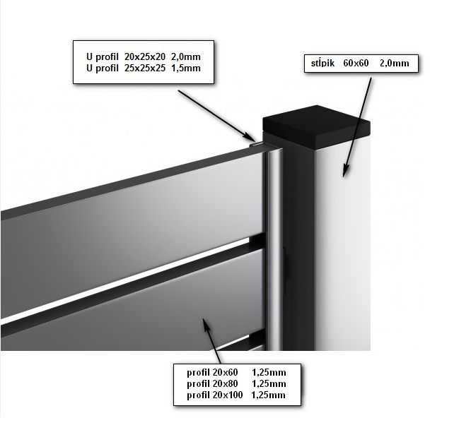 Uzavret�� profil 80 x 40 x 2 x 6000 mm, pozink, hladký