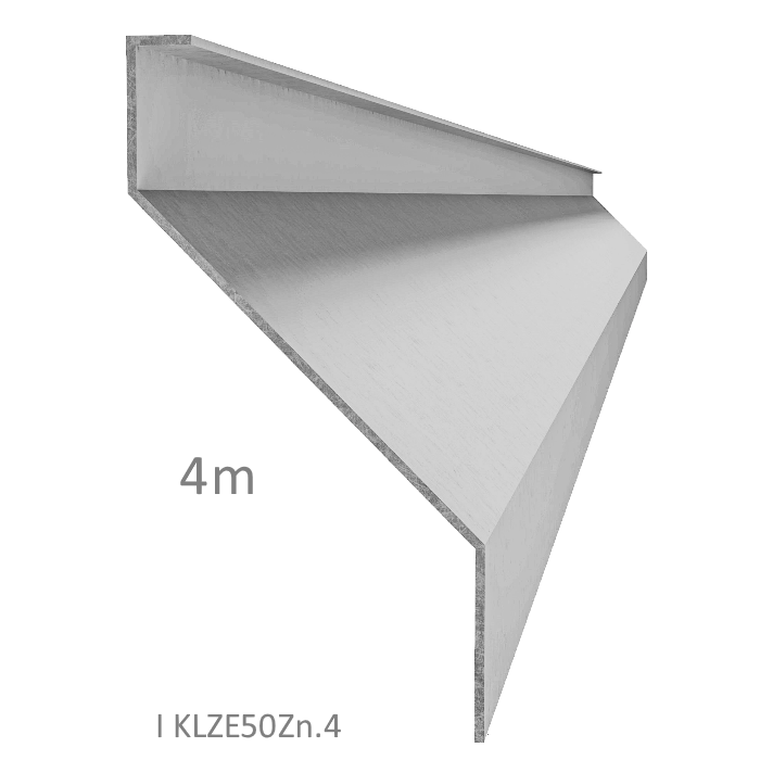 Z-profil lamela 4000mm, s vyztuženou hranou 10mm