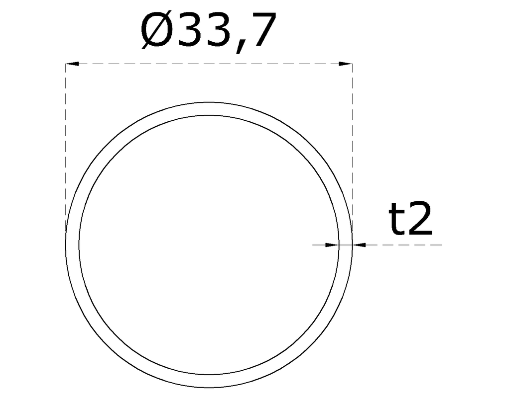 DOPREDAJ trubka ø 33,7 x 2 x 4000 mm, brúsená AISI 304