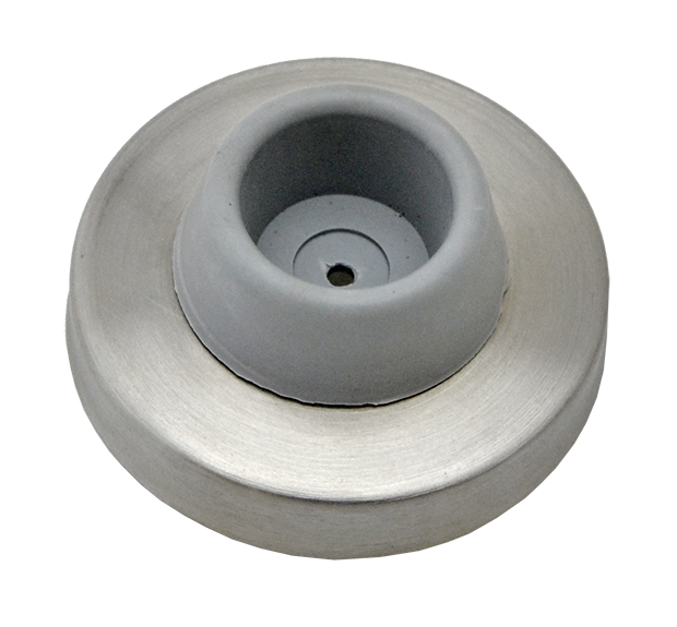 Nerezový doraz dveří s gumou ø57mm, broušená nerez AISI304