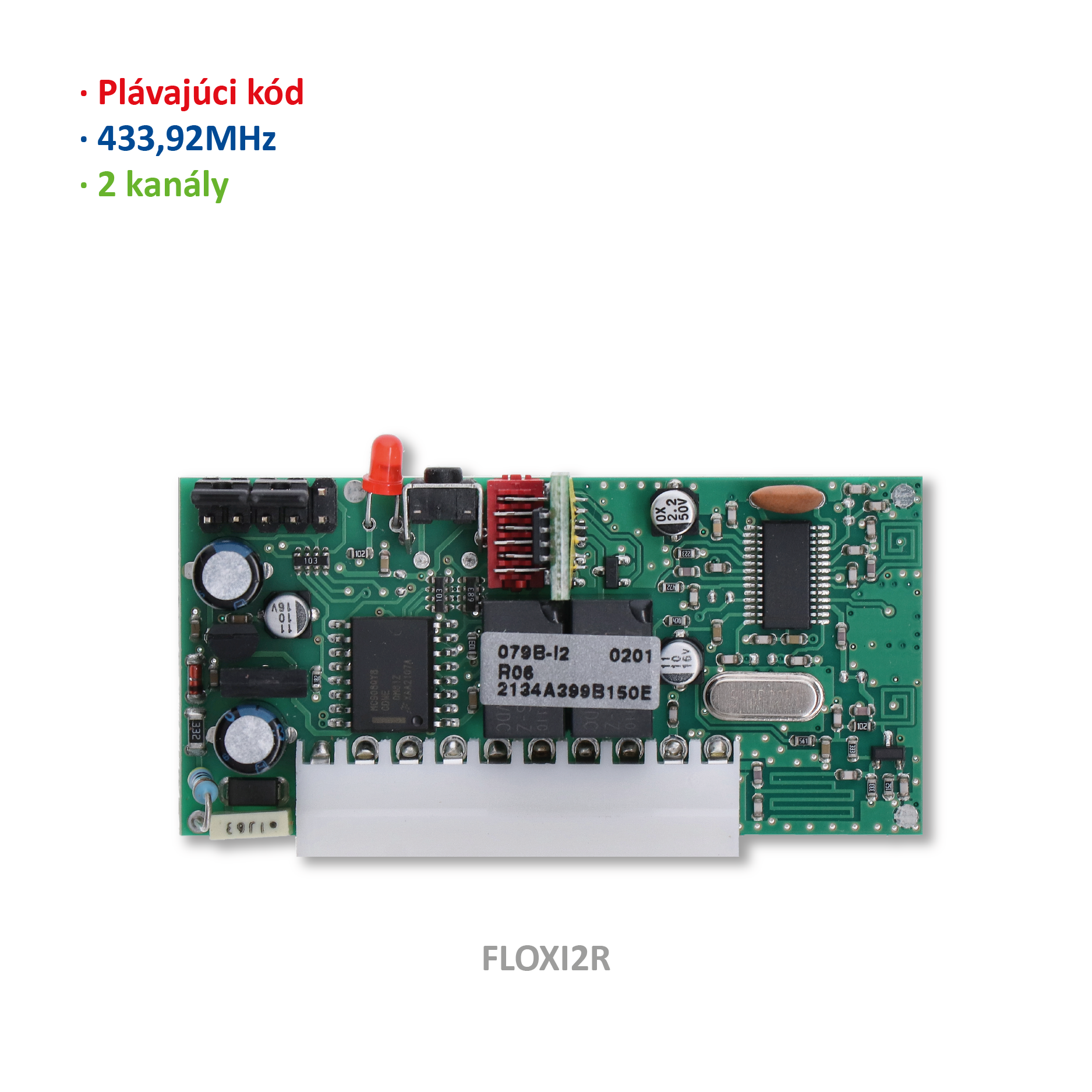 Přijímač zásuvný, paměť na 63 vysílačů, série FLOR