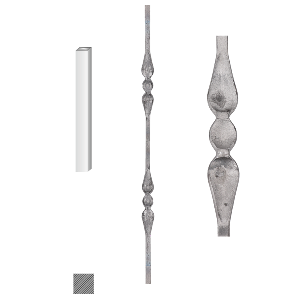 Tyč 12 x 12 x 900 mm, kovaná