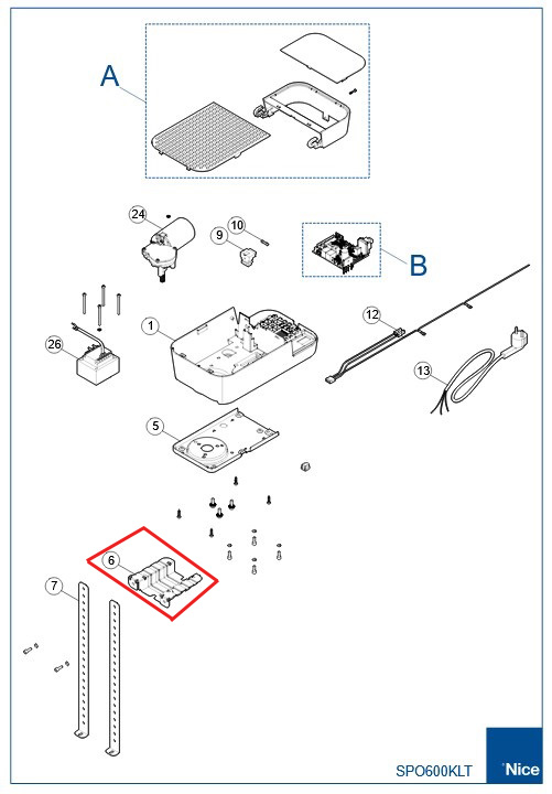 PD2166A0000  Kotevní omega pro dráhu SPIDO, SPIDER