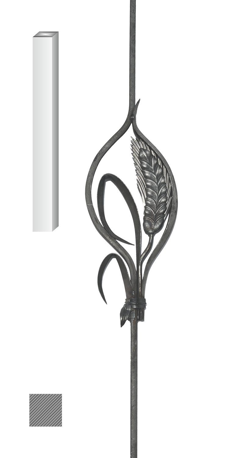 DOPREDAJ tyč 12 x 12 mm, 950 x 195 mm s obilným klasem