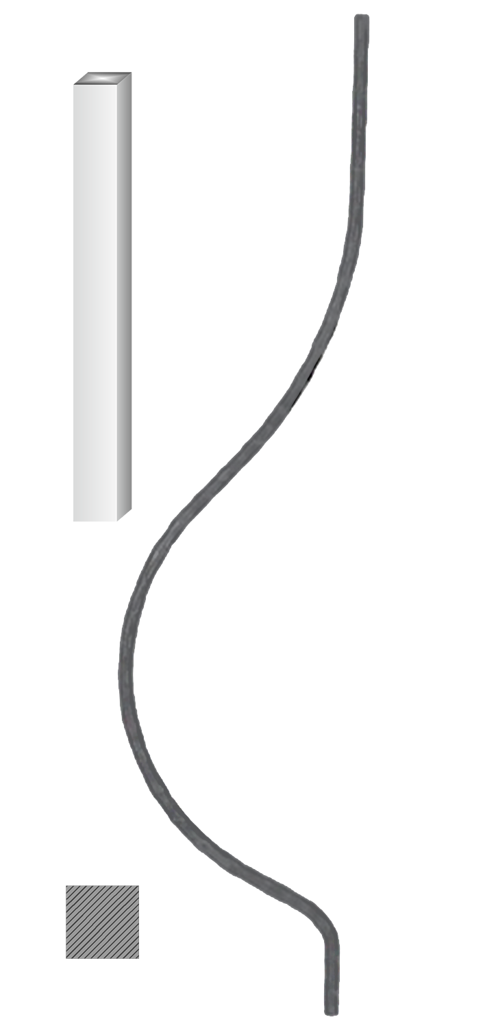 Tyč 12 x 12 mm, 900 x 220 mm