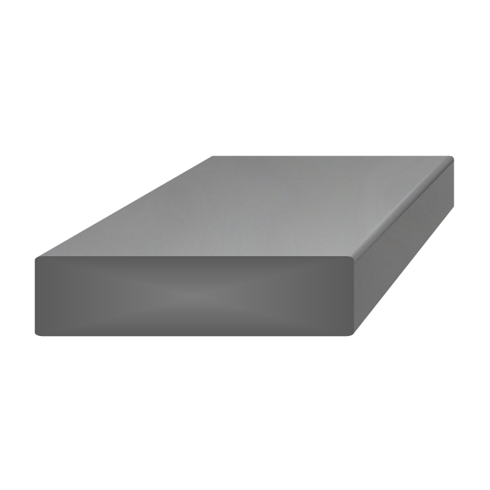 Tyč plochá plná 70 x 5 x 6000 mm, černá S235, hladká