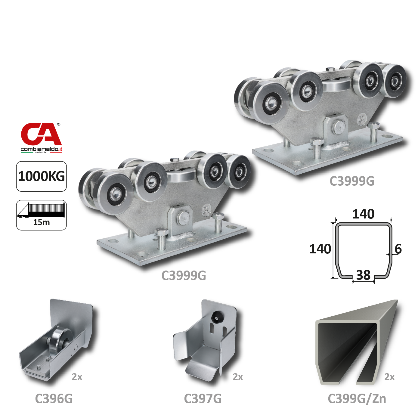 GRANDE-9 samonos do 1000 kg, profil 140 x 140 x 6000 mm