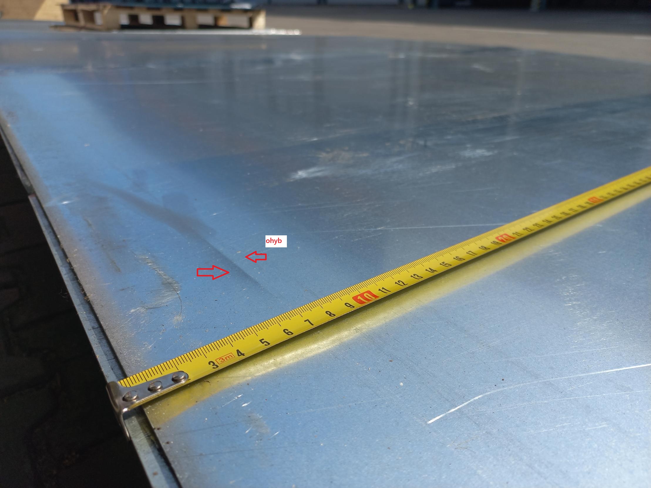 2 třída Plech pozinkovaný ocelový 3000 x 1500 x 1,2 mm