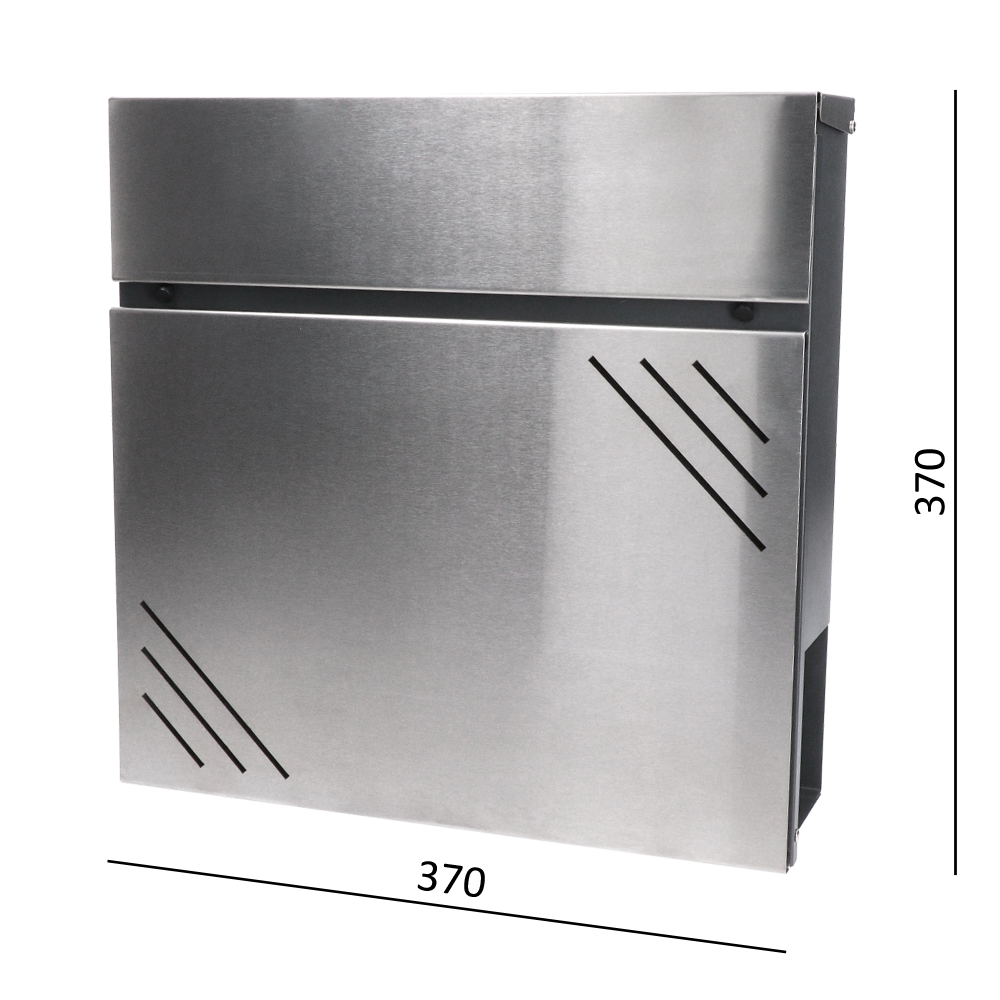 Poštovní schránka, max. formát dopisu A4, AISI 304/RAL 7016