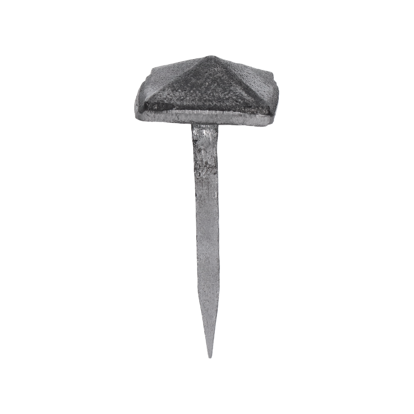Ozdobný kovaný čtvercový hřebík, hlavička 23x23x10 mm, hrot 3x2x33 mm, bez povrchové úpravy