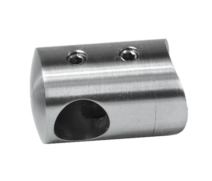 Držák tyče ø 14 mm na trubku ø 42,4 mm, broušená AISI 304