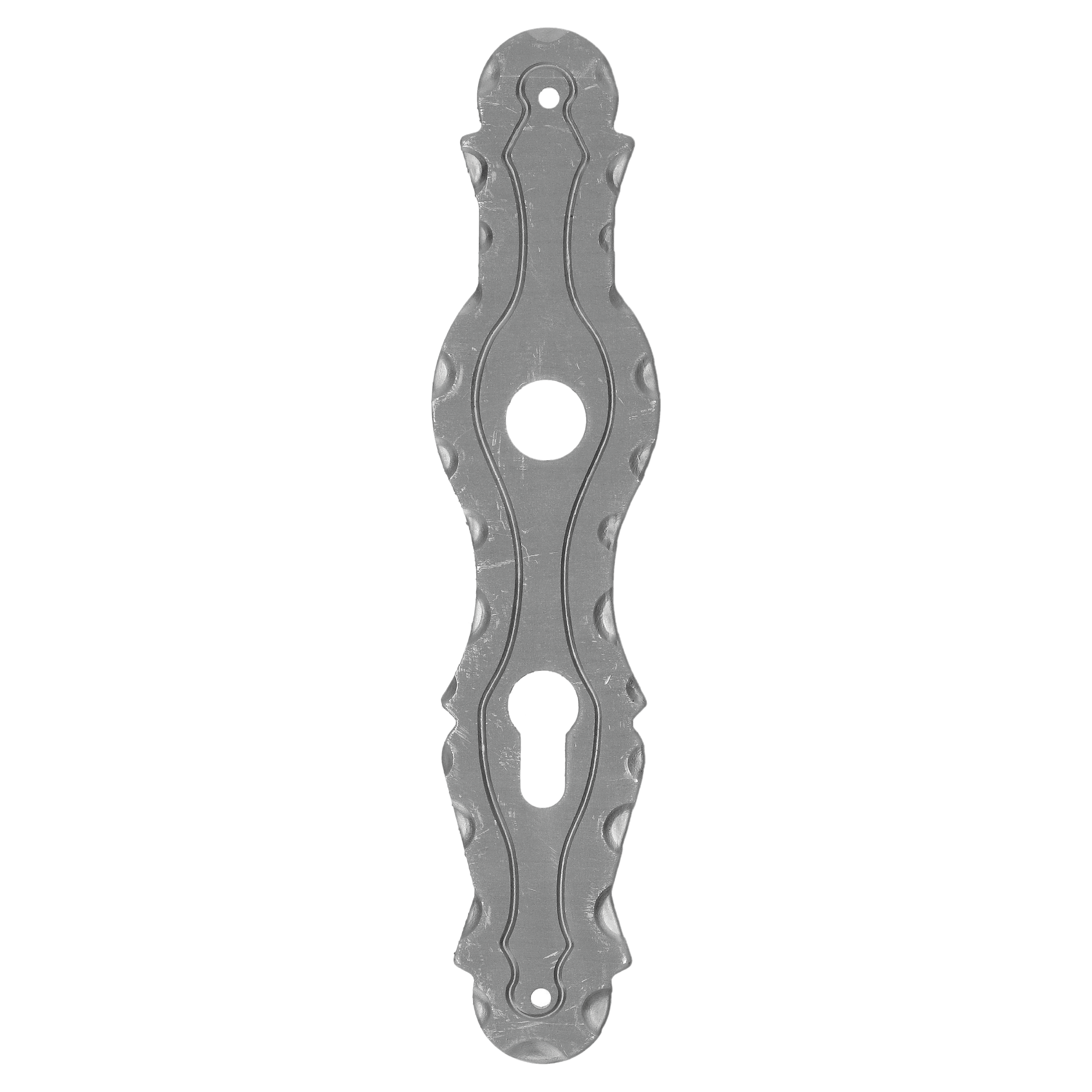 Štítek s děrami 260x57x3mm, rozteč 72mm, otvor na kliku 20mm