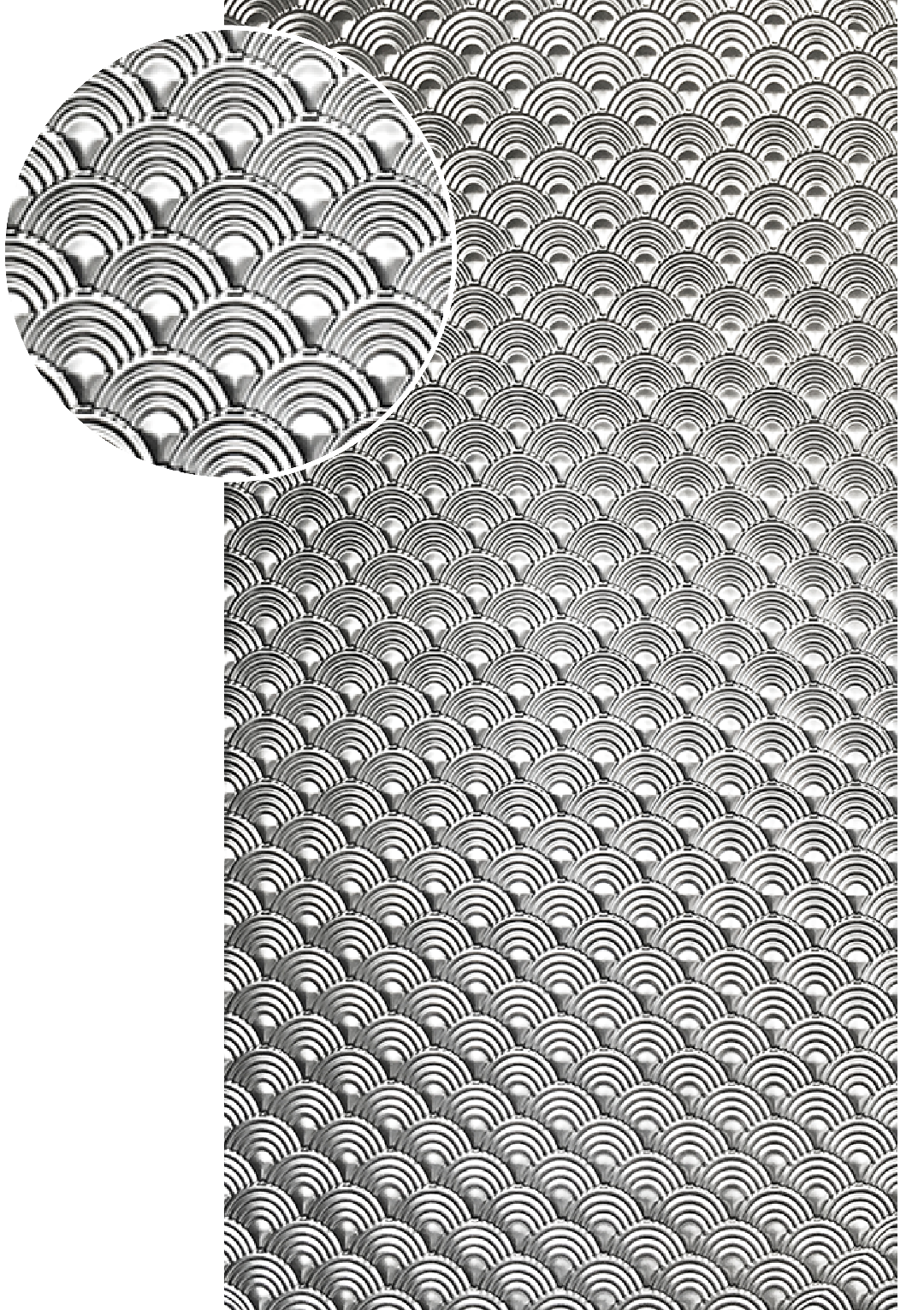 Plech pozinkovaný, 2000 x 1000 x 1,2 mm, 3D vzor duha