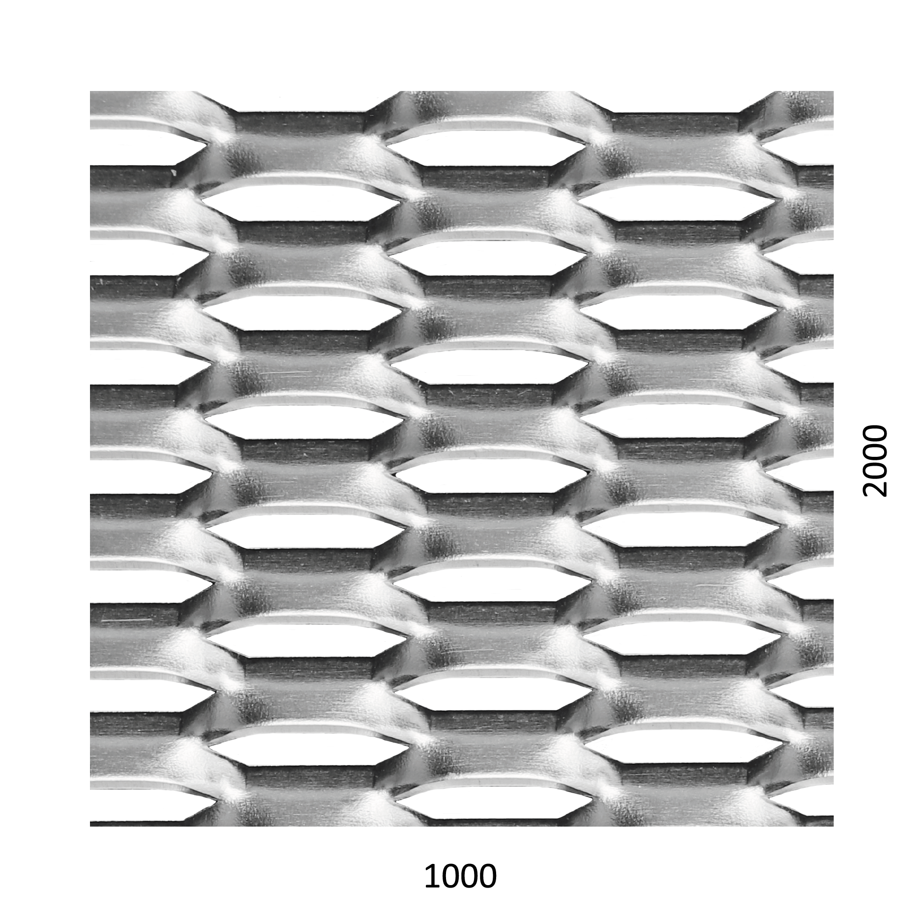 Tahokov Al, kosočtvercové oko, mostík: 5mm, 1000x2000x2mm