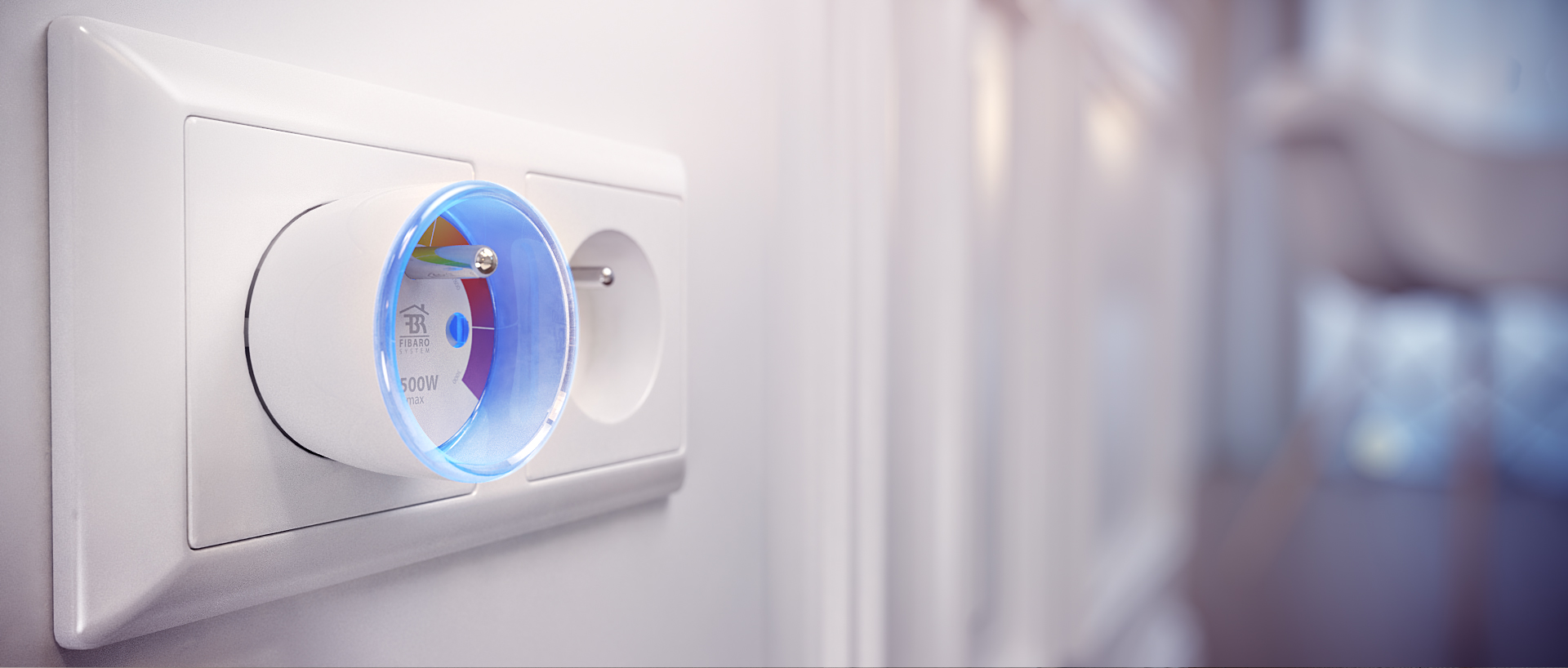 FGWPE-102 ZW5 inteligentná zásuvka FIBARO s meraním (2,5 kW) LED